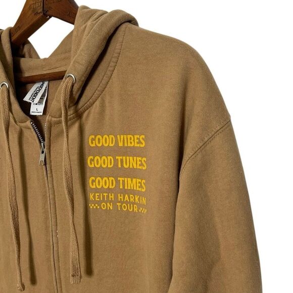 Independent Trading Company Autographed Keith Harkin On Tour Full Zip Hoodie Tan - Picture 4 of 9